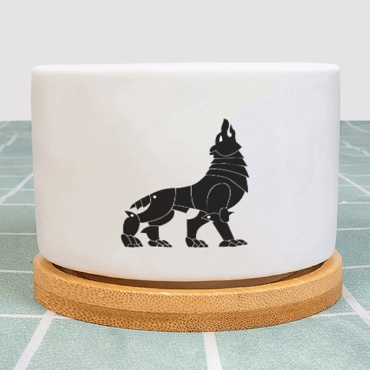 Iron Wolf Black Plant Pots