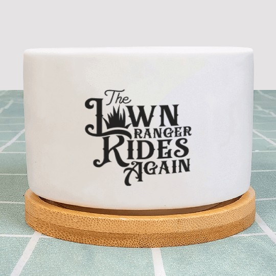 Lawn Ranger Enforcement Mower Mowing Grass Plant Pots