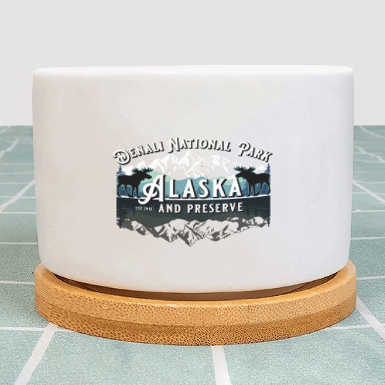 Denali National Park Alaska Ak Usa Moose Souvenir Plant Pots