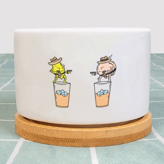 Iced Tea Lemon and Peach in the wild West Plant Pots