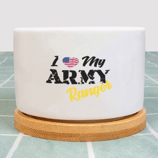 Proud US Army Ranger American Military Family Flag Plant Pots