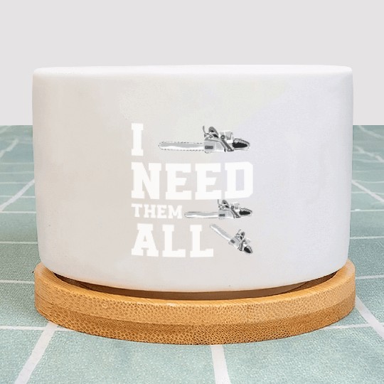 Chainsaw Trees Felling Foresters Funny Gift Plant Pots