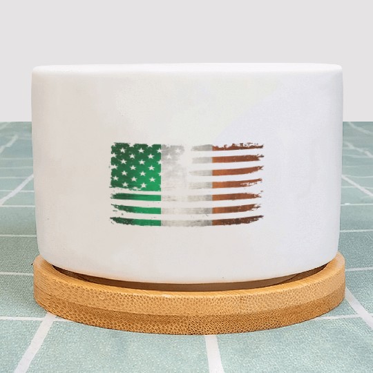 Irish American Ireland Flag Dual Citizen Pride Plant Pots