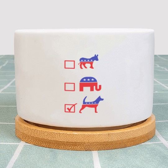 Republican Dog Voting Ballot Paper Democrat Plant Pots