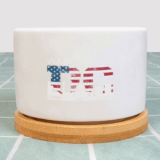 Washington Dc Capitol Hill Usa Flag Souvenir Gift Plant Pots