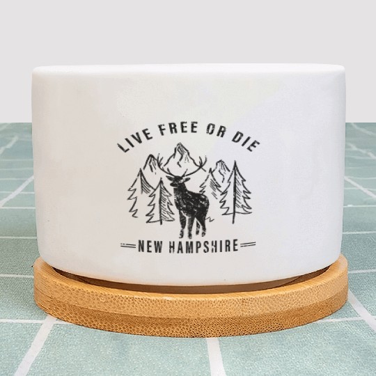 Live Free or Die New Hampshire Hiking Plant Pots