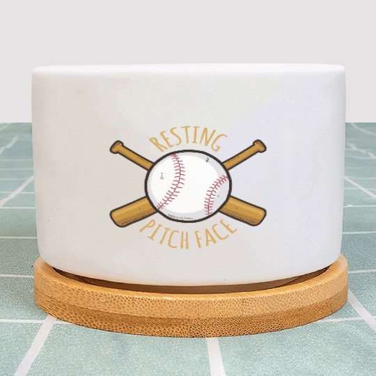 Game Day Baseball Resting Pitch Face Plant Pots