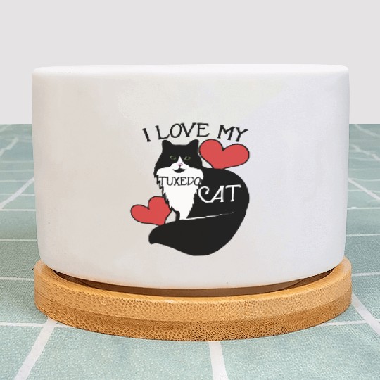 I love my tuxedo cat Plant Pots