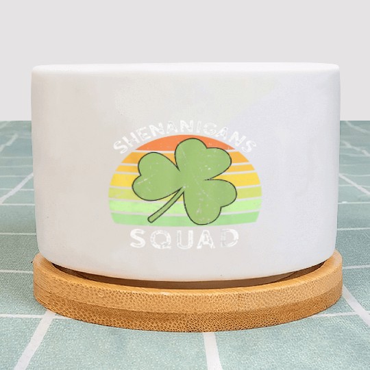 Shenanigans Squad Matching Vintage St Patricks Day Plant Pots