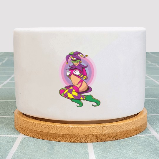 Joker Girl Plant Pots Card Deck Halloween Costume