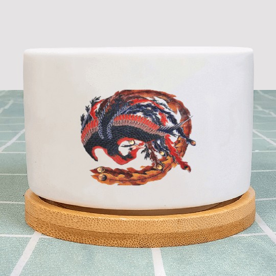 Phoenix that glares in all directions by Hokusai Plant Pots