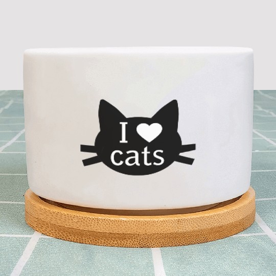 I LOVE CATS Plant Pots
