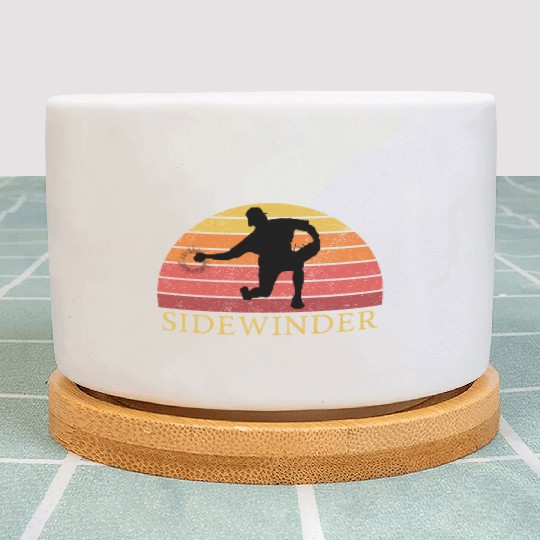 Sidewinder Sidearm Baseball Pitcher Retro Vintage Plant Pots