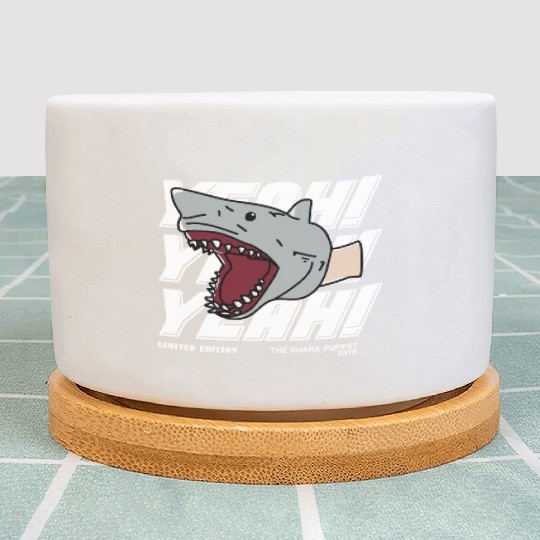 Shark puppet merch Plant Pots