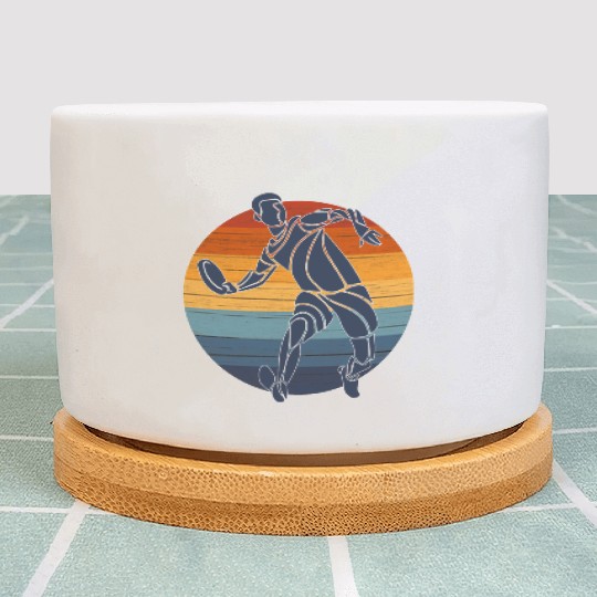 Retro Frisbee for the Ultimate Frisbee Player Plant Pots