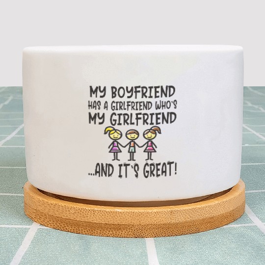 Threesome Funny Throuple Polyamory Love Polygamy Plant Pots