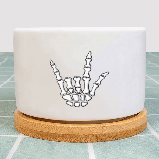 I Love You Sign Language Gift Skeleton Hand Hallow Plant Pots