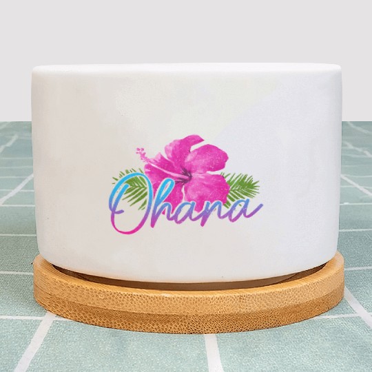 Ohana Hawaiian Hawaii Hibiscus Family Gift Plant Pots