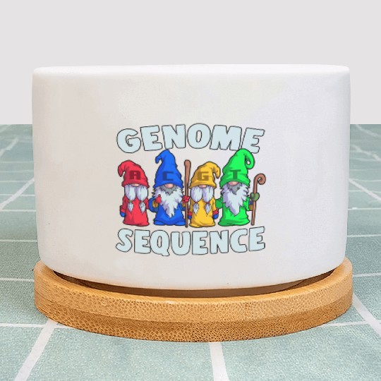 Genome Sequence Funny Gnome Biology Science Pun Plant Pots