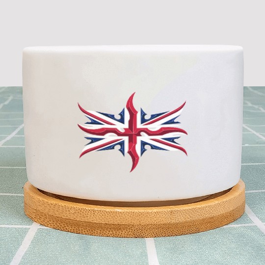 Union Jack British Flag Resistance Style Plant Pots
