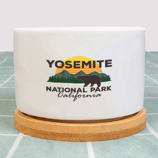 Yosemite National Park California Mountain Bear Plant Pots