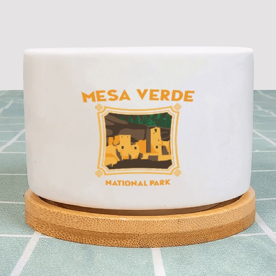Mesa Verde National Park Novelty Graphic Design Plant Pots