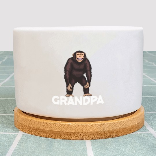 Monkey Grandpa Chimpanzee Plant Pots