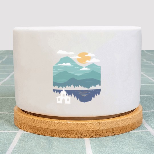 Church On The Water Plant Pots