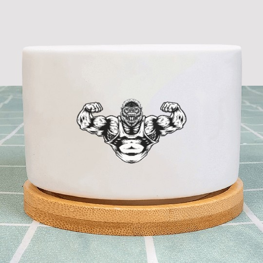 Fitness Gorilla, Gorilla, Beast, Primal, Fitness Plant Pots