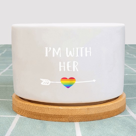 Lesbian Matching Couple Gifts Im With Her Set 1 T Plant Pots