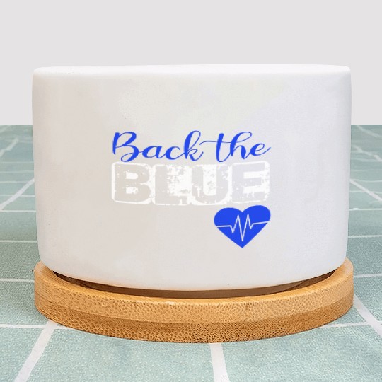 Back the Blue Police Support Plant Pots