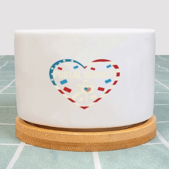 Postal worker mail carrier Heart Love Plant Pots