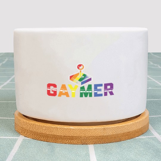 Gaymer Gay Gamer Rainbow Pride LGBT Controller Plant Pots