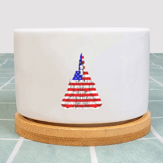 United States F 14 Tomcat Flag Plant Pots