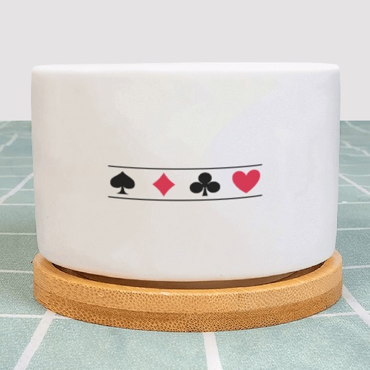 Poker Card Game Symbol Spades Diamonds Clubs Heart Plant Pots