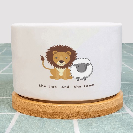 The Lion and the Lamb Plant Pots