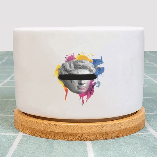 Sculpture Modern Art Statue Colorful Plant Pots