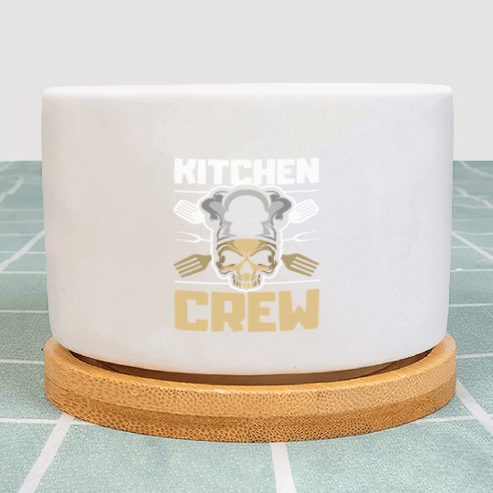 Kitchen Crew Great Cooking Gift Women Men Food T Plant Pots