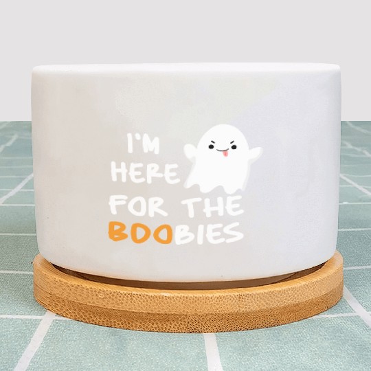 I'm Here For the Boobies Funny Baby Halloween Plant Pots