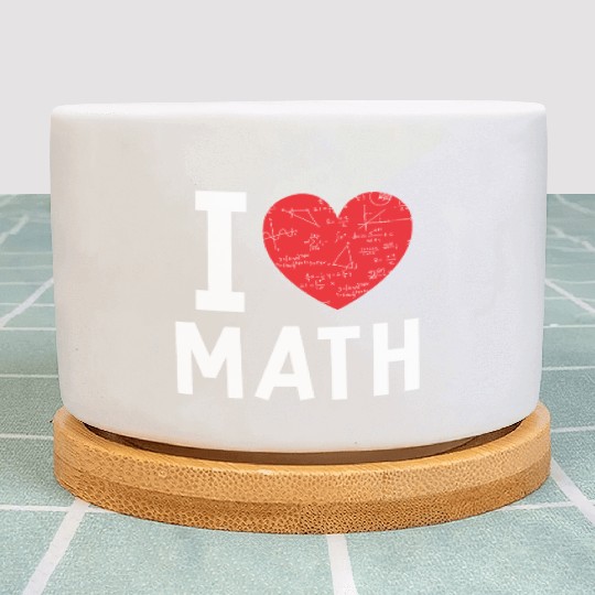 I Love Math Heart Math Plant Pots