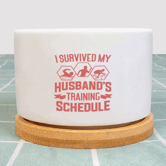 I Survived My Husbands Triathlon Training Schedule Plant Pots