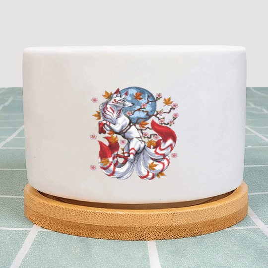 Japanese Fox Kitsune Plant Pots