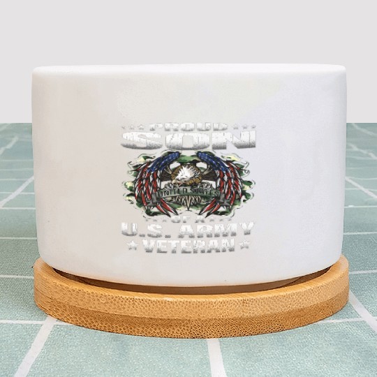 Proud Son Of A US Army Veteran Military Plant Pots