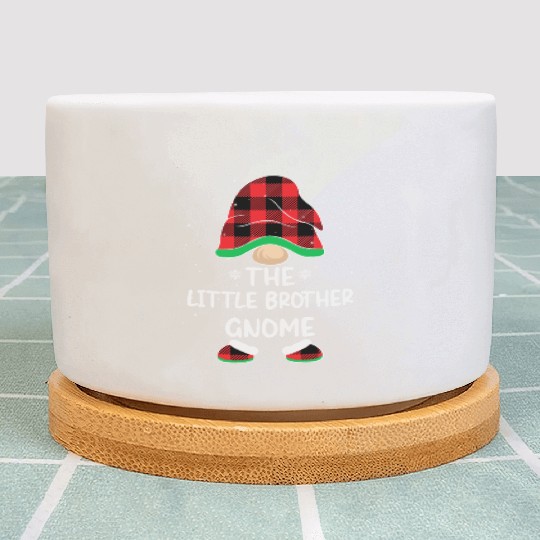 Christmas The Little Brother Gnome Buffalo Plaid Plant Pots