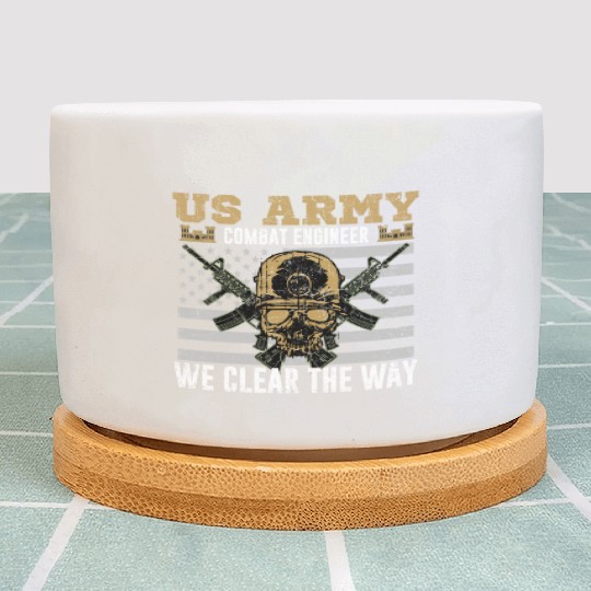 Vintage US Army Combat Engineer 12B Military Pride Plant Pots