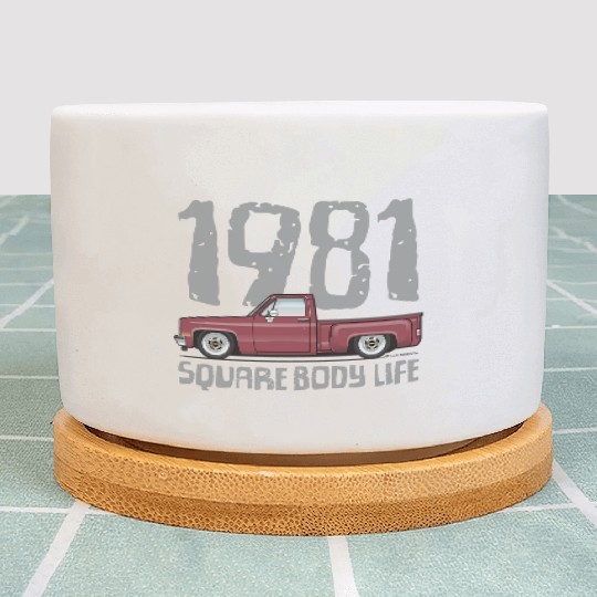 1981 Square Body Life Carmine Plant Pots