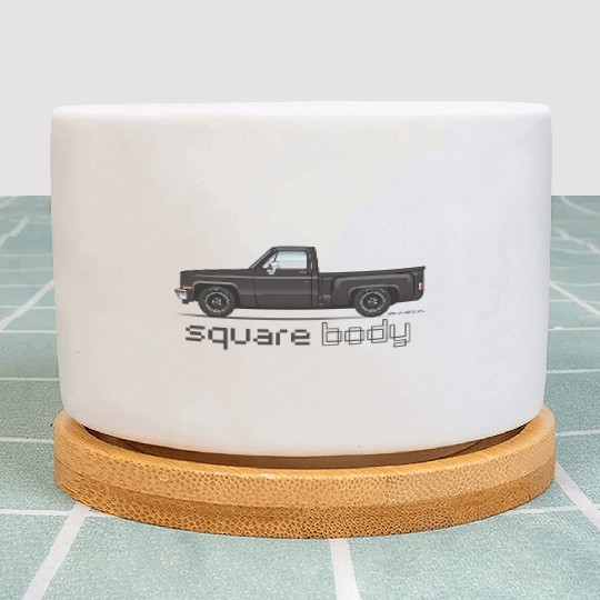 Square Body Black Plant Pots