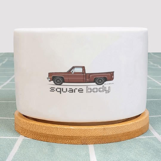 Square Body Dark Brown Plant Pots