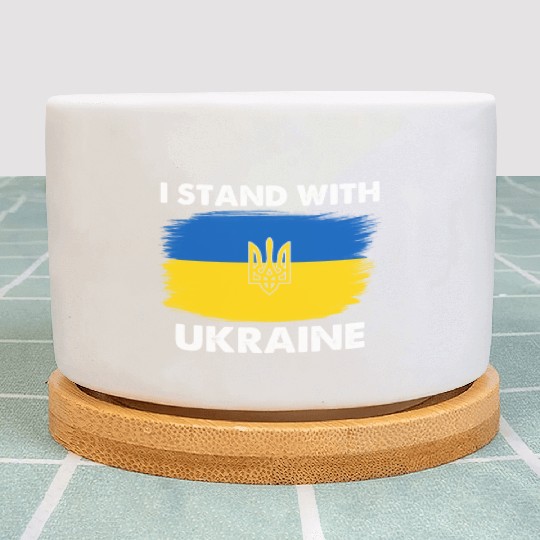 I Stand with Ukraine Ukraine Flag Plant Pots