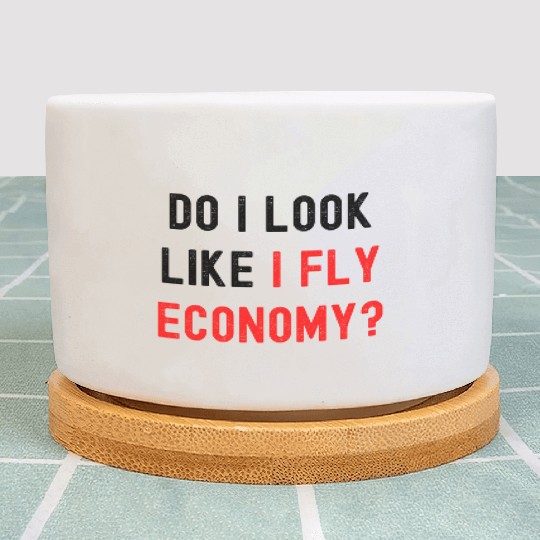 Do I Look Like I Fly Economy, Distressed Red Black Plant Pots